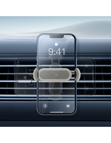 Support voiture BASEUS pour grille avec double fixation SUGP000002 blanc