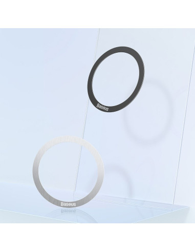 Plaques universelles BASEUS compatibles avec MagSafe PCCH000001 2 pièces noir
