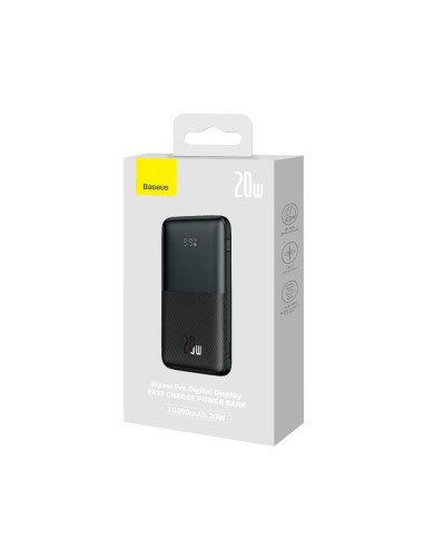 BASEUS powerbank 10 000 mAh + câble USB A vers Type C PD QC3.0 3A 20W PPBD040201 noir