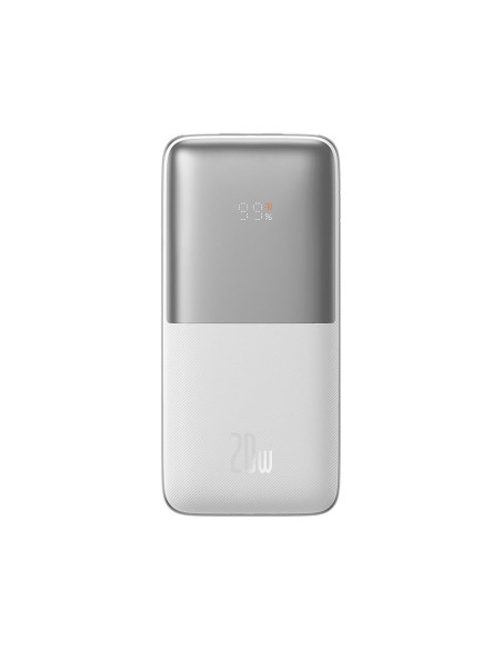 BASEUS powerbank 10 000 mAh + câble USB A vers Type C PD QC3.0 3A 20W PPBD040202 blanc