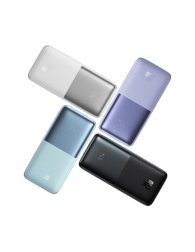 BASEUS powerbank 10 000 mAh + câble USB A vers Type C PD QC3.0 3A 20W PPBD040202 blanc