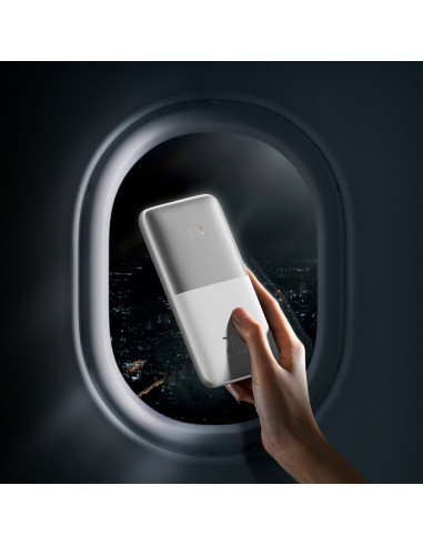 BASEUS powerbank 10 000 mAh + câble USB A vers Type C PD QC3.0 3A 20W PPBD040202 blanc