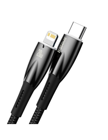 Câble BASEUS Type C vers Lightning PD 20W Glimmer CADH000101 2 m noir