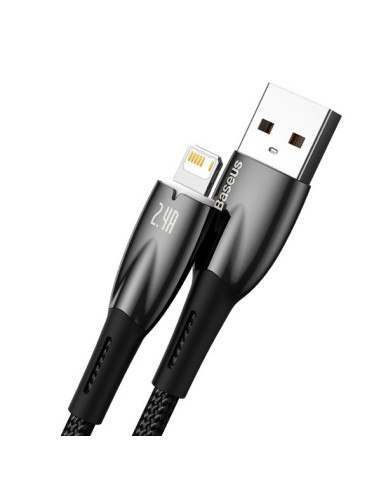 BASEUS Câble USB A vers Lightning 2.4A Glimmer CADH000301 2m noir