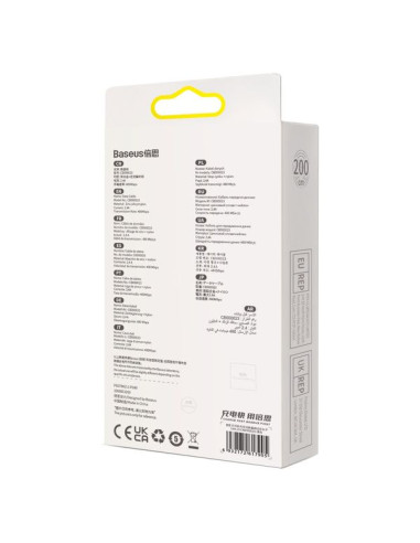 BASEUS Câble USB A vers Lightning 2.4A Glimmer CADH000301 2m noir