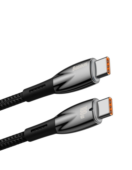 BASEUS Type C to Type C PD 100W Glimmer cable CADH000801 2 m noir