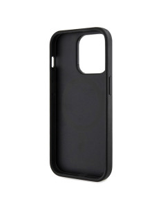 Véritable GUESS Case GUHMP15LP4RPSK pour iPhone 15 Pro (Compatible avec Magsafe 4G Rayures imprimées / Noir) 2