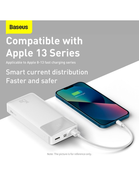 BASEUS powerbank 20 000 mAh + cable USB A do Micro USB PD QC3.0 3A 15W PPBD050102 white