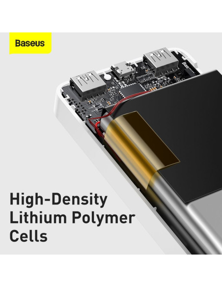 BASEUS powerbank 20 000 mAh + cable USB A do Micro USB PD QC3.0 3A 15W PPBD050102 white
