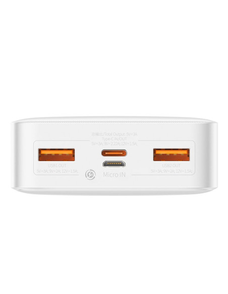 BASEUS powerbank 20 000 mAh PD QC3.0 3A 20W PPBD050302 white
