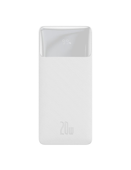 BASEUS powerbank 30 000 mAh + cable USB A do Micro USB PD QC3.0 3A 20W PPBD050402 white