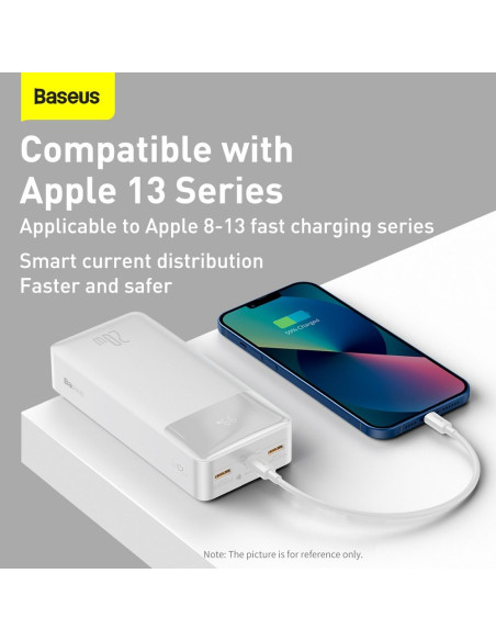 BASEUS powerbank 30 000 mAh + cable USB A do Micro USB PD QC3.0 3A 20W PPBD050402 white