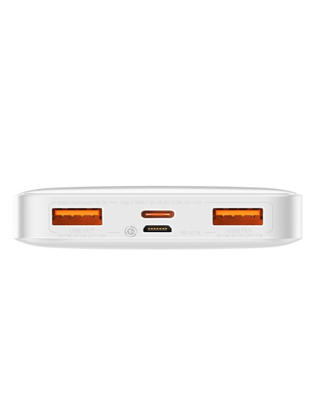 BASEUS powerbank 10 000 mAh PD QC3.0 3A 20W PPBD050502 white