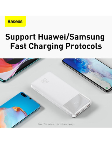 BASEUS powerbank 10 000 mAh PD QC3.0 3A 20W PPBD050502 white
