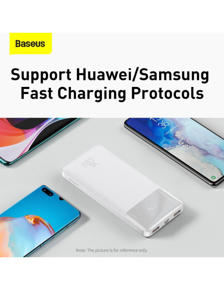 BASEUS powerbank 10 000 mAh PD QC3.0 3A 20W PPBD050502 white