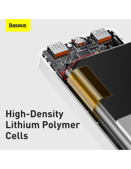 BASEUS powerbank 10 000 mAh PD QC3.0 3A 20W PPBD050502 white