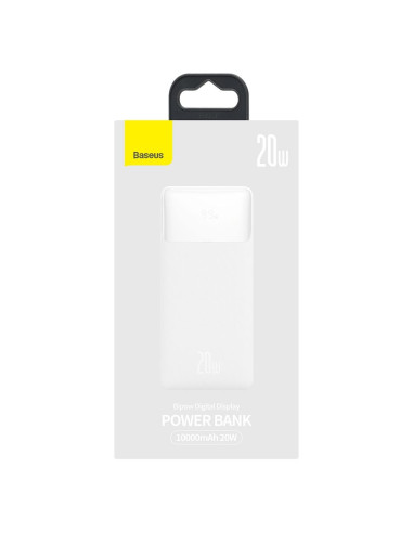 BASEUS powerbank 10 000 mAh PD QC3.0 3A 20W PPBD050502 white