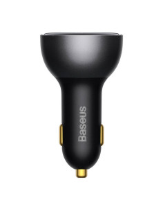 BASEUS Chargeur de voiture USB A + Type C avec écran + câble Type C vers Type C PD3.1 QC3.0 3A 140W noir 2