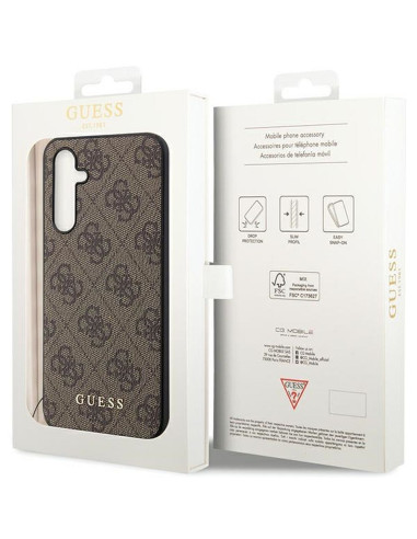 Véritable GUESS Case GUHCS23FEGF4GBR pour Samsung S23 FE (4G Charm / brown)