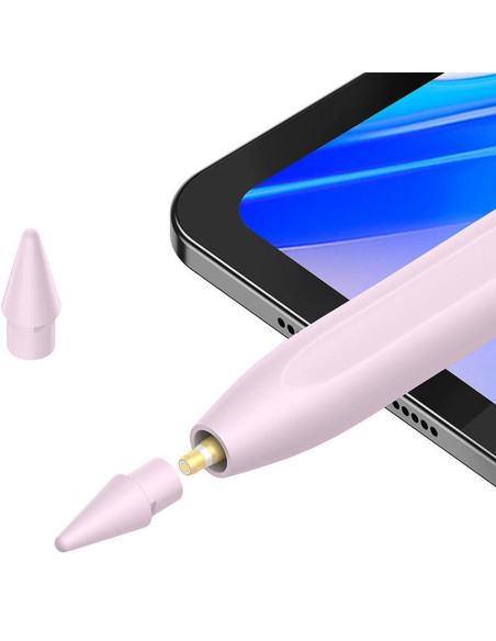 BASEUS stylet actif capacitif avec charge inductive compatible avec iPad 125 mAh Stylus Writing 2 Lite SXBC060104/BS-PS003 rose