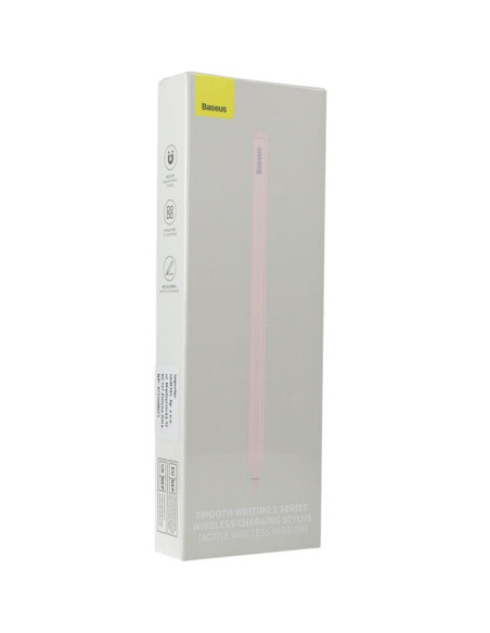 BASEUS stylet actif capacitif avec charge inductive compatible avec iPad 125 mAh Stylus Writing 2 Lite SXBC060104/BS-PS003 rose