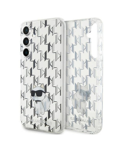 Véritable KARL LAGERFELD Case KLHCS23FEHNCMKLT pour Samsung S23 FE (Monogramme / transparent)