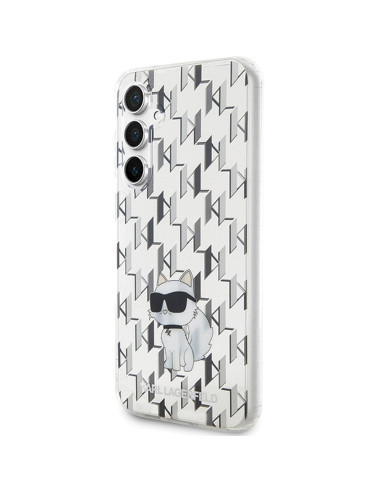 Véritable KARL LAGERFELD Case KLHCS23FEHNCMKLT pour Samsung S23 FE (Monogramme / transparent)
