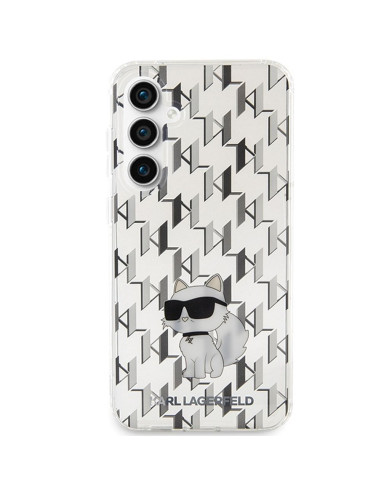 Véritable KARL LAGERFELD Case KLHCS23FEHNCMKLT pour Samsung S23 FE (Monogramme / transparent)