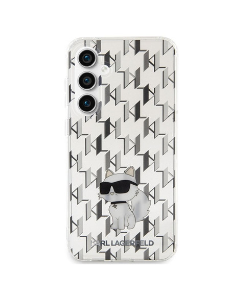 Véritable KARL LAGERFELD Case KLHCS23FEHNCMKLT pour Samsung S23 FE (Monogramme / transparent)