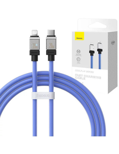 BASEUS Câble Type C vers Lightning PD 20W Coolplay CAKW000003 1 m bleu