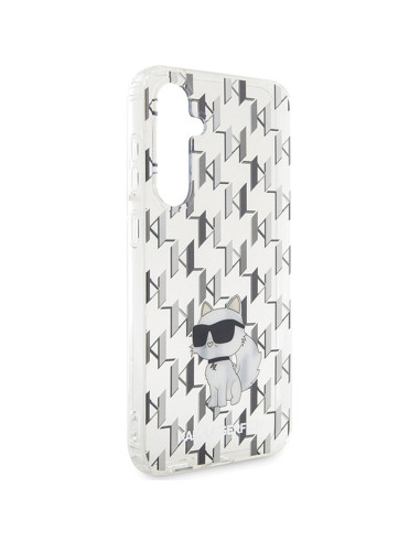 Véritable KARL LAGERFELD Case KLHCS23FEHNCMKLT pour Samsung S23 FE (Monogramme / transparent)