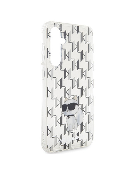 Véritable KARL LAGERFELD Case KLHCS23FEHNCMKLT pour Samsung S23 FE (Monogramme / transparent)