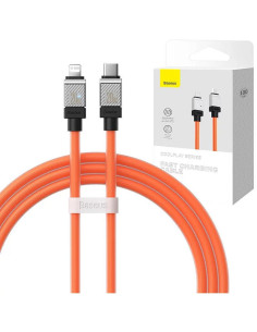 Câble BASEUS Type C vers Lightning PD 20W Coolplay CAKW000007 1 m orange 2