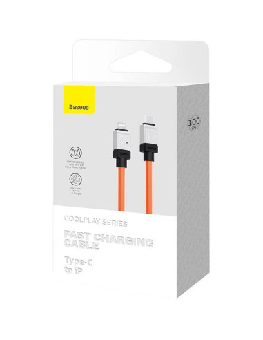 Câble BASEUS Type C vers Lightning PD 20W Coolplay CAKW000007 1 m orange