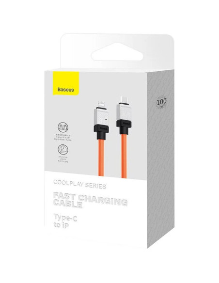 Câble BASEUS Type C vers Lightning PD 20W Coolplay CAKW000007 1 m orange