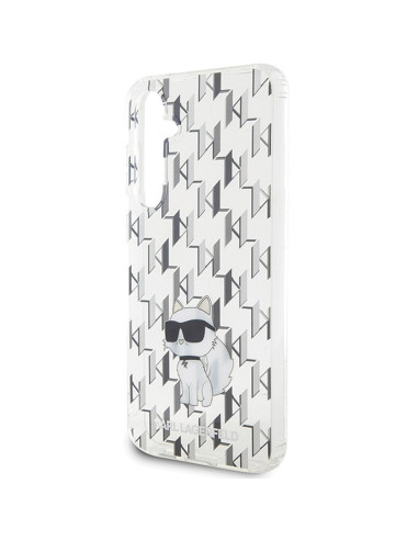 Véritable KARL LAGERFELD Case KLHCS23FEHNCMKLT pour Samsung S23 FE (Monogramme / transparent)