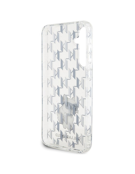 Véritable KARL LAGERFELD Case KLHCS23FEHNCMKLT pour Samsung S23 FE (Monogramme / transparent)