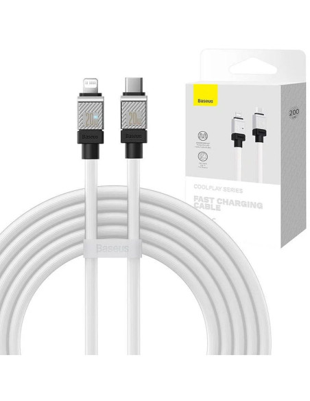 BASEUS Type C vers Lightning PD 20W Câble Coolplay CAKW000102 2 m blanc
