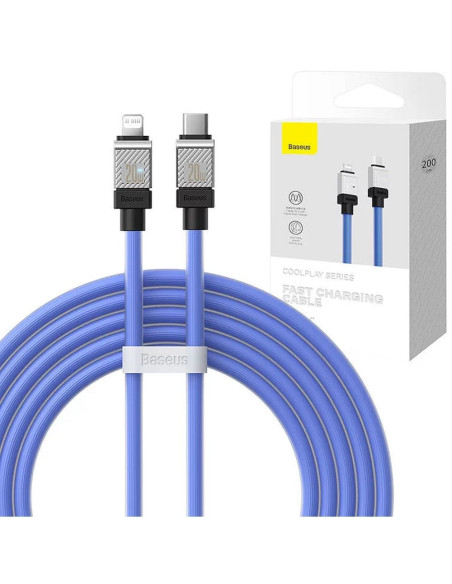 BASEUS Câble Type C vers Lightning PD 20W Coolplay CAKW000103 2m bleu