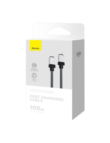 BASEUS cabel Type C to Type C PD 100W Coolplay CAKW000201 1 m black