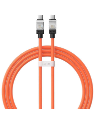 Câble BASEUS Type C vers Type C PD 100W Coolplay CAKW000207 1 m orange