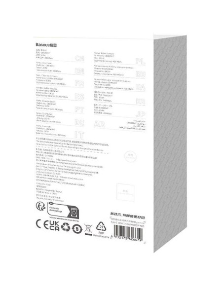 Câble BASEUS Type C vers Type C PD 100W Coolplay CAKW000207 1 m orange