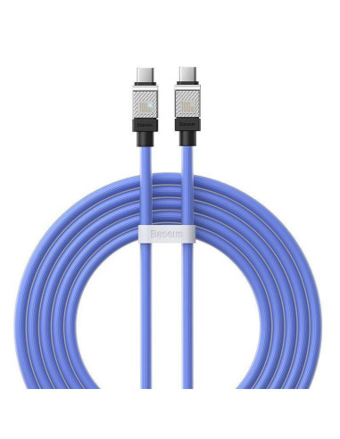 BASEUS Type C vers Type C PD 100W Câble Coolplay CAKW000303 2 m bleu