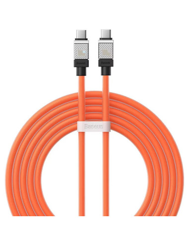 Câble BASEUS Type C vers Type C PD 100W Coolplay CAKW000307 2 m orange