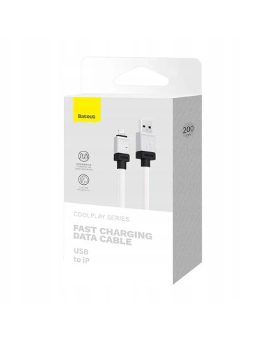 BASEUS Câble USB A vers Lightning 2.4A Coolplay 2.4A CAKW000502 2 m blanc