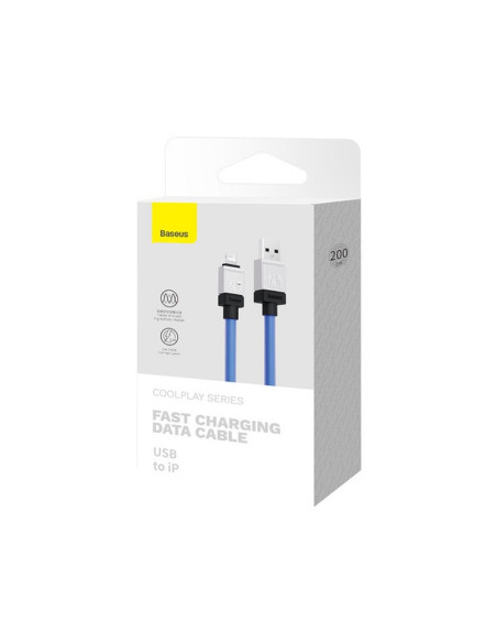 BASEUS Câble USB A vers Lightning 2.4A Coolplay CAKW000503 2m bleu