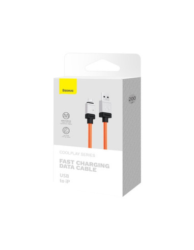 BASEUS Câble USB A vers Lightning 2,4A Coolplay CAKW000507 2 m orange