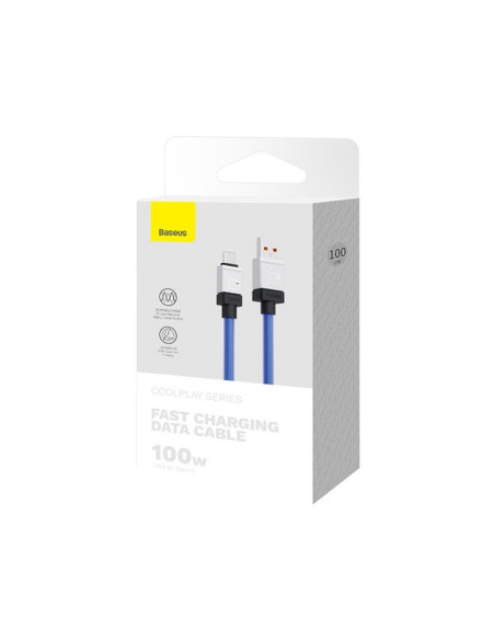BASEUS cabel USB A to Type C PD 100W CoolPlay CAKW000603 1 m blue