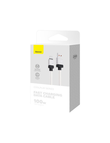 BASEUS Câble USB A vers Type C PD 100W CoolPlay CAKW000702 2 m blanc