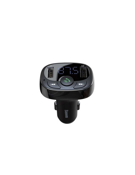 BASEUS chargeur de voiture 2 x USB A + émetteur FM BT 3,4A S-09A CCMT000001 noir